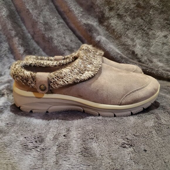 SKECHERS AIR-COOLED Memory Foam Relax Fit Slip On Taupe 167263W Size 10 - Picture 1 of 11